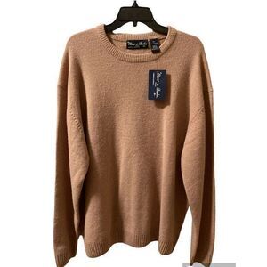 Oliver & Burke Sweater Size XXL Long Sleeve Crewneck NWT Lambswool‎ Beige